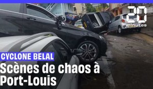 Cyclone Belal : Des voitures les unes sur les autres dans les rues de Port Louis à l'Île Maurice