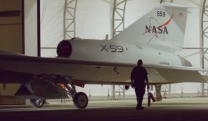 Les premières images du X-59, le jet supersonique silencieux de la Nasa