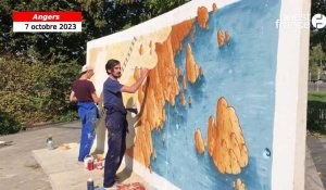 À Angers, Fabian Rey et Dupin et Duclos inaugurent les murs de graff libre à Saint-Serge