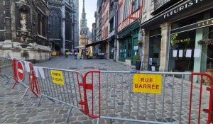 Risque d'effondrement de l'immeuble rue Martainville à Rouen