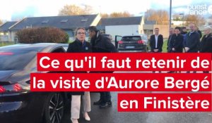 VIDÉO. Ce qu'il faut retenir de la visite de la ministre des Solidarités, Aurore Bergé, en Finistère