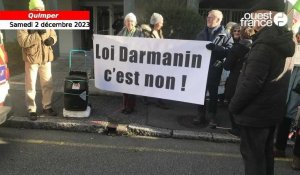 VIDEO. A Quimper 120 personnes marchent contre la loi Darmanin, ce samedi matin