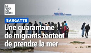 40 migrants sur un pneumatique bloqués au départ de Sangatte