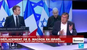 Déplacement Macron en Israël : le président souhaite "bâtir une coalition contre le Hamas"