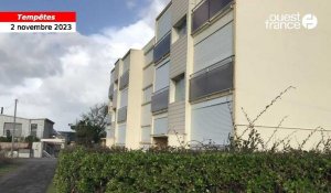 VIDEO. Tempête Ciaran : la toiture plate de cet immeuble de Pornichet a été arrachée par le vent