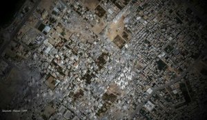 Carte animée: avant/après des dégâts dans le nord de Gaza