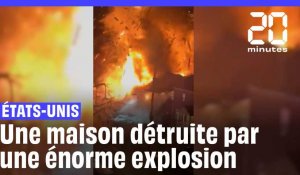 États-Unis : Une impressionnante explosion détruit une maison #shorts