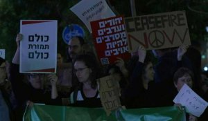 A Tel-Aviv, des Israéliens manifestent contre la guerre à Gaza