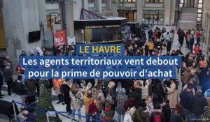 Les agents territoriaux protestent à l'hôtel de ville du Havre