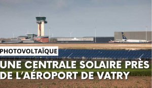 Visite de la centrale solaire de l'aéroport de Vatry