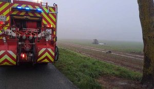 Accident grave à La Herlière : un jeune conducteur éjecté de son véhicule
