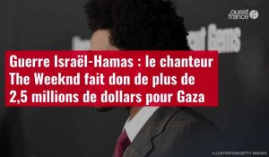 VIDÉO. Guerre Israël-Hamas : le chanteur The Weeknd fait don de plus de 2,5 millions de dollars pour Gaza