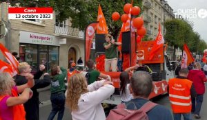 VIDÉO. Manifestation à Caen : ambiance festive dans le cortège de la CFDT 