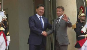 Emmanuel Macron reçoit le président de Mongolie Ukhnaa Khurelsukh
