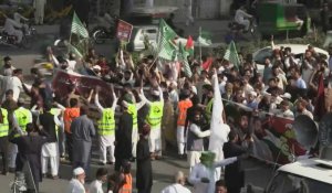 Des Pakistanais manifestent en soutien aux Palestiniens