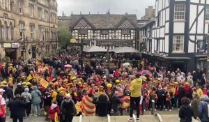Finale de Super League : les supporters des Dragons Catalans à Manchester
