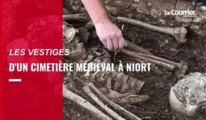 VIDEO. Les vestiges d'un cimetière médiéval à Niort