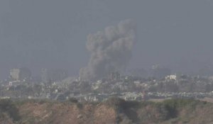 Panaches de fumée et activité militaire à la frontière entre Israël et Gaza