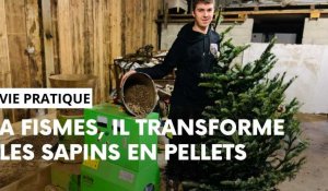 A Fismes, il transforme les sapins de Noël en pellets