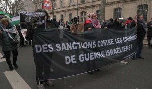 Paris: Manifestation pour un cessez-le-feu et en soutien au peuple palestinien