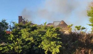 Une maison ravagée par les flammes à Saint-Martin-Boulogne