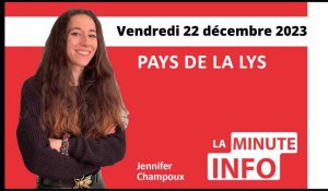 La Minute de l'info de l'Écho de la Lys du 22 décembre 2023