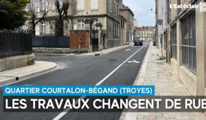 Quartier Courtalon-Bégand (Troyes) : les travaux changent de rue