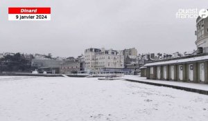 VIDÉO. Il neige sur la plage de l’Ecluse à Dinard 