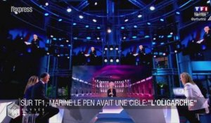 Sur TF1, Marine Le Pen fustige "l'oligarchie" pour mieux critiquer Macron