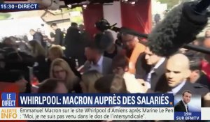 À l'usine Whirlpool d'Amiens, Emmanuel Macron a été accueilli par des huées