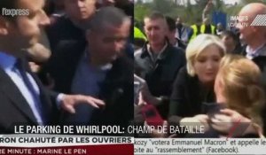Le parking de Whirlpool, champ de bataille entre Macron et Le Pen