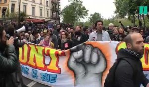 À Paris, première manifestation contre Emmanuel Macron après la présidentielle