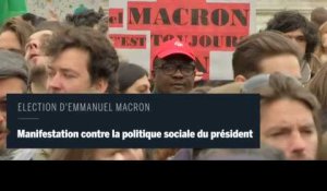 Macron président : une manifestation contre sa "politique anti-sociale"