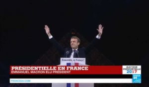 REPLAY - Discours d'Emmanuel Macron, président de la République élu, au carroussel du Louvre