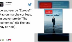 Macron, l'homme qui marche sur l'eau pour The Economist