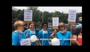 Manifestation des dentistes à Niort-Bessines