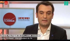 Emmanuel Macron s'en prend au Front National en meeting à Paris, Florian Philippot lui répond (vidéo)