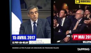 Marine Le Pen plagie des extraits d'un discours de François Fillon (Vidéo)