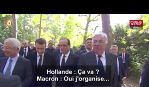 Le bavardage détendu entre Hollande et Macron capté par les caméras