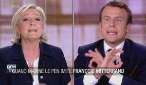 "L'élève et le professeur": quand Marine Le Pen imite François Mitterrand