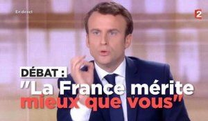 Macron tacle Le Pen : "La France mérite mieux que vous"