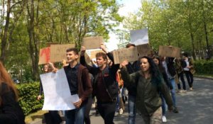 Des lycéens manifestent contre le Front national 