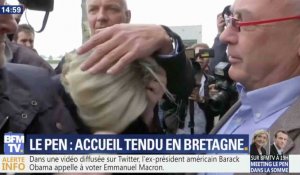 Marine Le Pen, ciblée par des jets d'oeufs en Bretagne ! - ZAPPING ACTU DU 04/05/2017