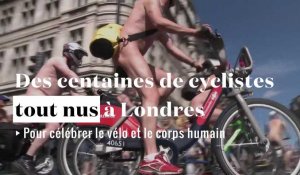 Des centaines de cyclistes défilent tout nus à Londres