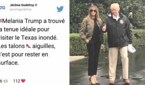 Melania Trump critiquée pour son look sur le site des inondations au Texas