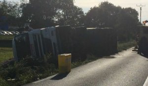 Accident route de Cholet : un camion renversé bloque la circulation