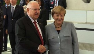 Angela Merkel accueille le président israélien Rivlin à Berlin