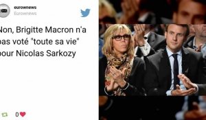 Brigitte Macron n'a pas voté "toute sa vie" pour Nicolas Sarkozy