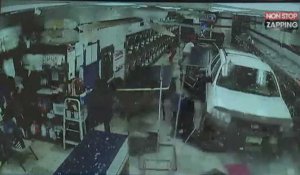 Une voiture fonce dans une laverie à New York, la vidéo choc