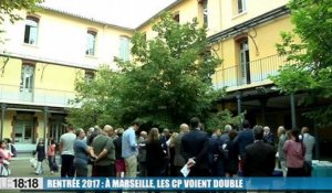 Le 18:18 - Rentrée 2017 : à Marseille, dans 72 écoles, les cours préparatoires voient double